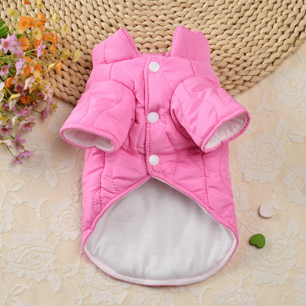 Winter Warm Dog Coat Jacket Soft Fleece Linner Padded Small Dogs Puppy Cats Clothes Vest Chihuahua Pug Outfits Yorkie Costume