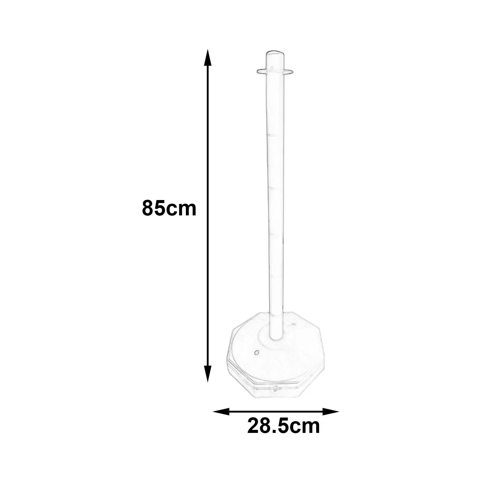 33inch Traffic Post Cone Parking Post Caution Barrier Post Caution Post Crowd Control Parking Barrier for Traffic Caution