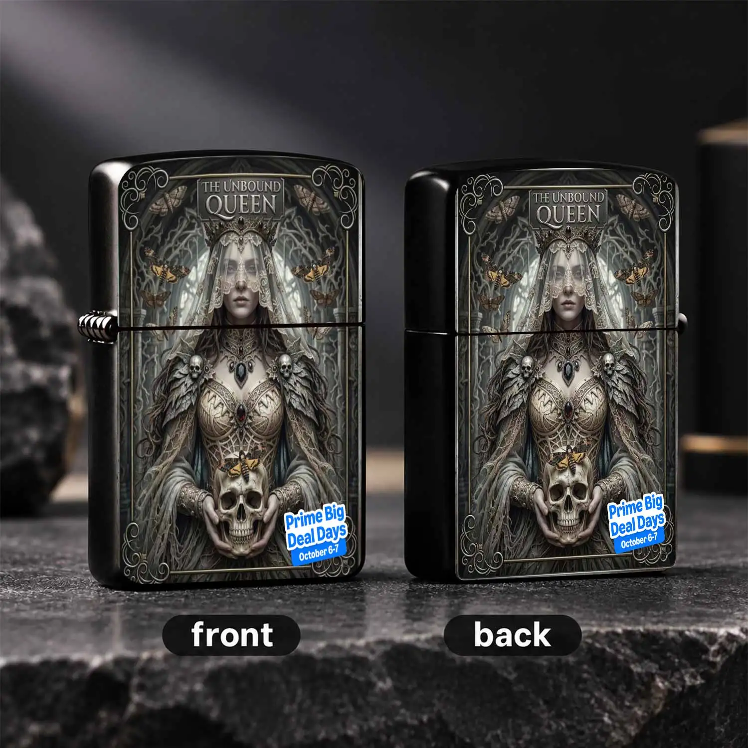 Gothic Unbound Themed Portable Igniter, Exquisite Art Engraved Pattern, Atmospheric Dark Aesthetic Decor, Multi-Scene Usable Unique Collectible, Thoughtful Gift For Gothic Style Lovers, Prime Exclusive Ha A Humorous And Interesting Lighter