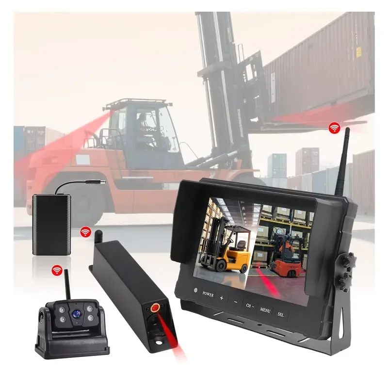 Wireless Rear View Backup Camera System with Blind Spot Detection for Truck Car Side Mirror Kit 9 Inch Waterproof Touch