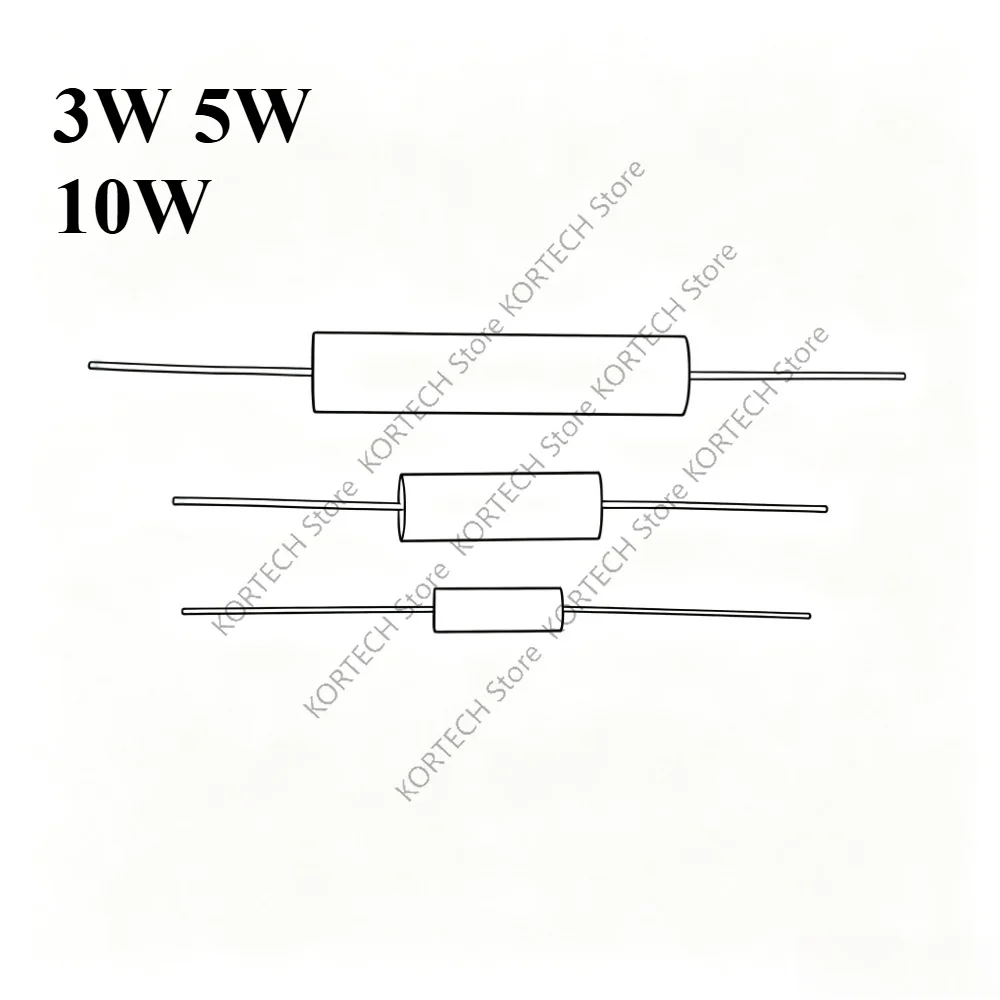 2Pcs  BWL 3W 5W 10W Sampling Low resistance Low temperature bleach Low inductance precision winding resistor R005 R01 R5 to 20K