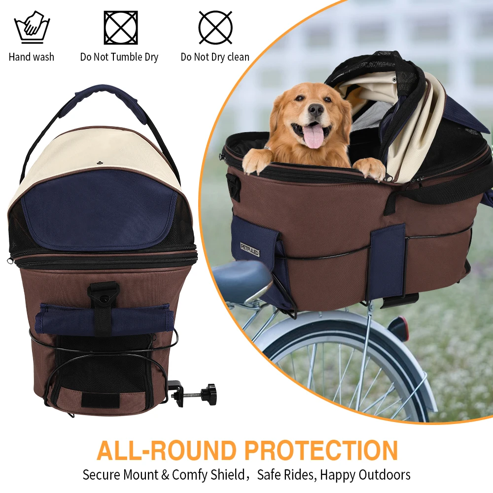 Cesta trasera acolchada para perro en bicicleta - imagen 2