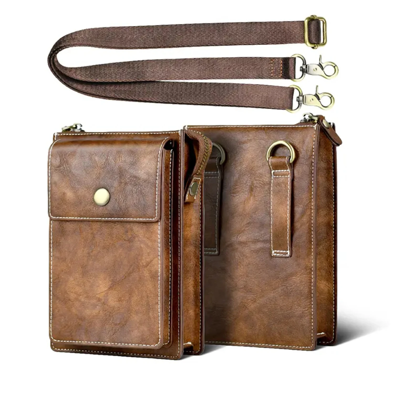 

Mad PU Leather Large Capacity Phone Bag Crossbody Bag Waist Bag