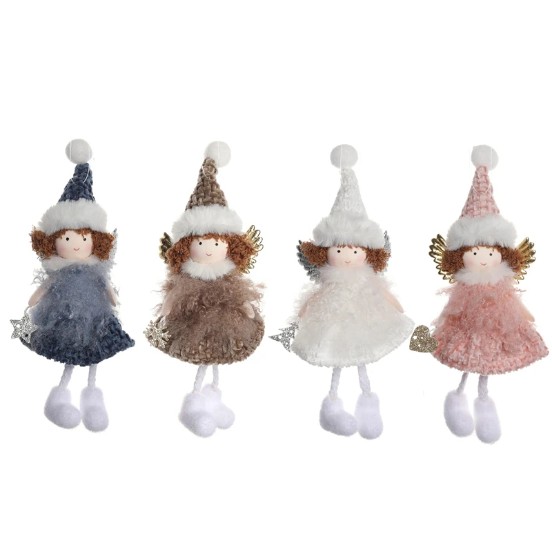 Christmas Angel Girl Doll Pendant Christmas Tree Hanging Ornaments Xmas Plush Angel Girl Pendant Party Holiday Decorations