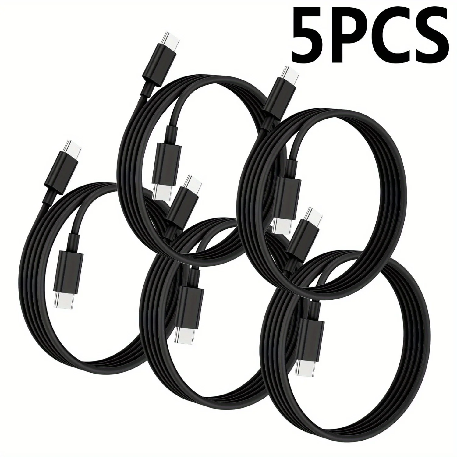 5pack 60W USB C to USB C Cable for iPhone 15 Charger Cable, Type C Fast Charge Cord, for iPhone 17/16/15Pro/Plus/Pro Max