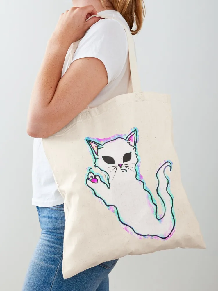 

Lil Ghost Cat Tote Bag Women's bags custom fabric bag shopper bag women canvas handbag