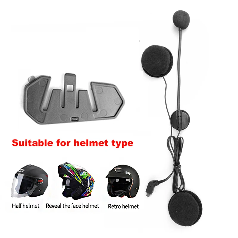 Motorcycle Helmet Headset Accessories Base and Cable for E1 Helmet Headset