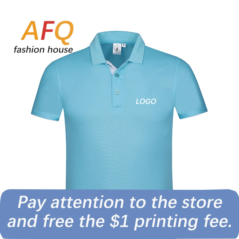 Summer Polo shirts and overalls custom T-shirt company lapel short-sleeved group clothes and overalls printed logo embroidery.