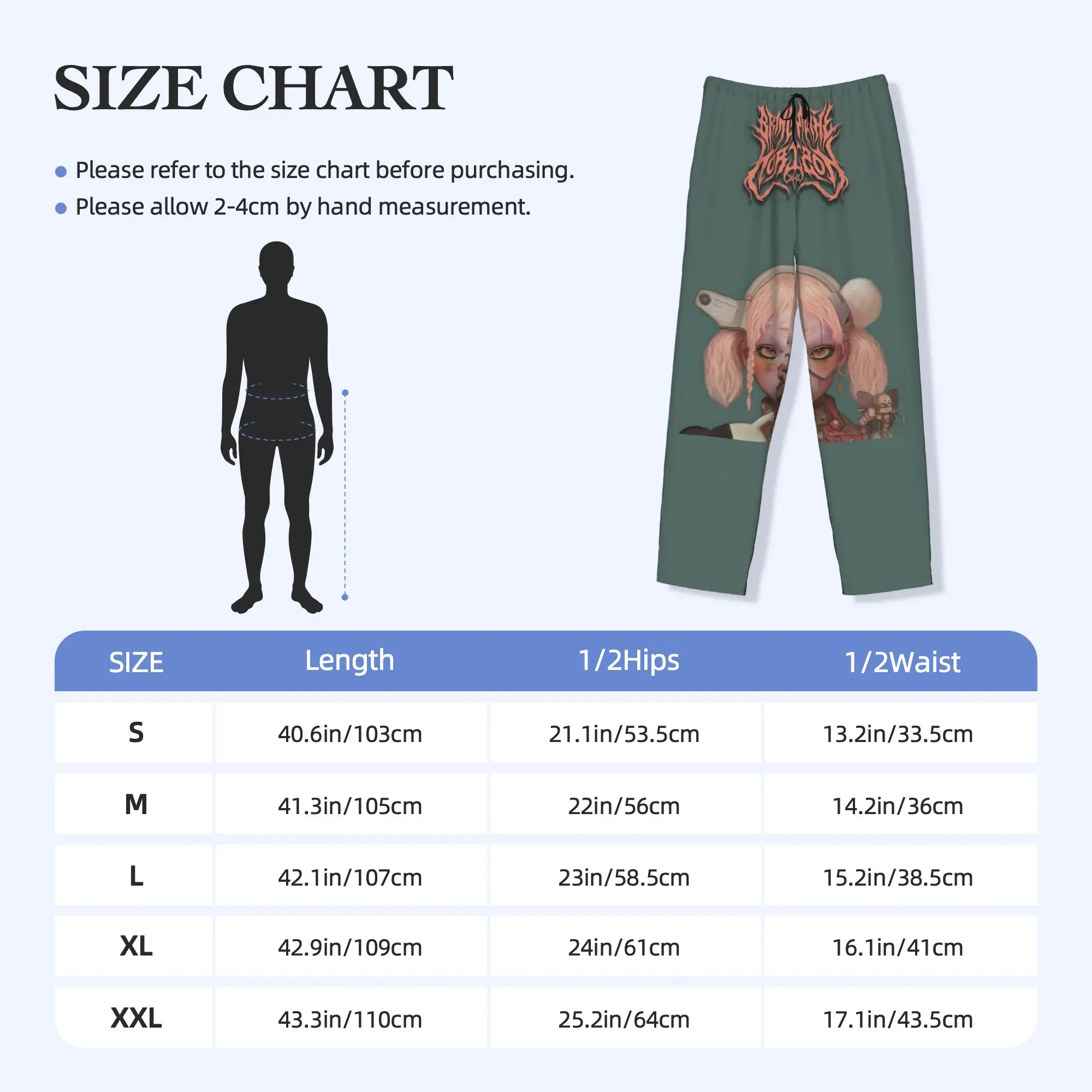 Custom Bring Me Horizones Pajama Pants Sleepwear for Men Elastic Waistband Rock Band Sleep Lounge Bottoms with Pockets view 5