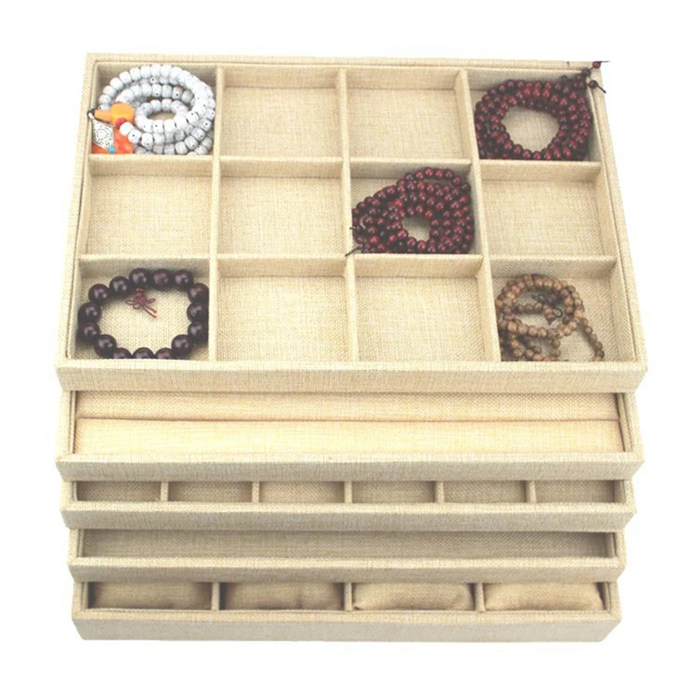 

Поднос для ювелирных изделий, 12-сеточный органайзер для хранения, витрина для ожерелья, браслета, кольца, часы, серьги, держатель для подвески