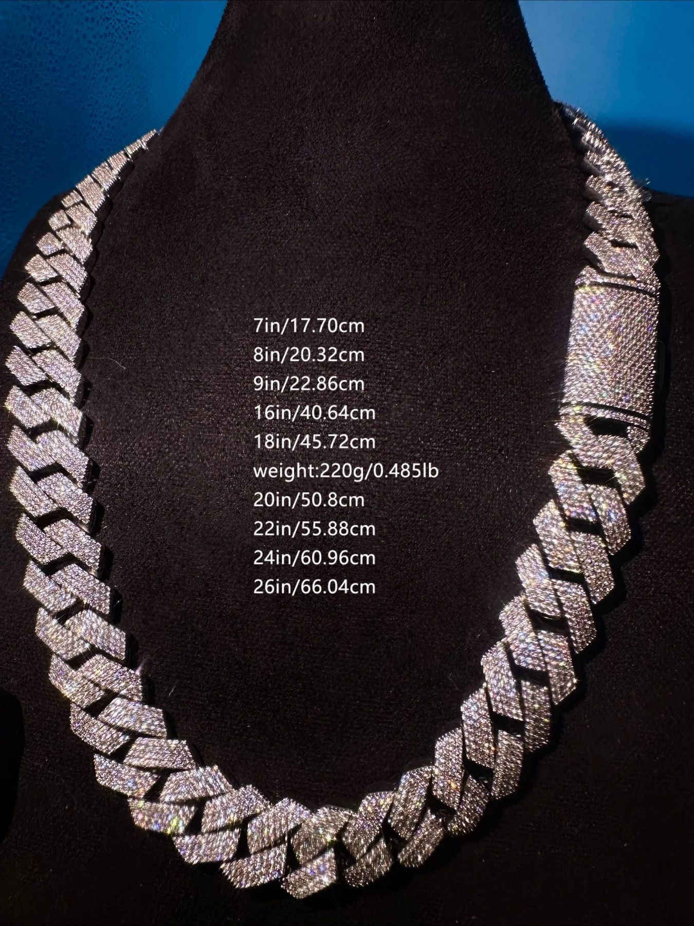 Hip Hop Luxury Rapper Custom Cuban Chain Ice Diamond Hip Hop Style Miami Style 4 Rows Full Diamond 20mm Cuban Chain