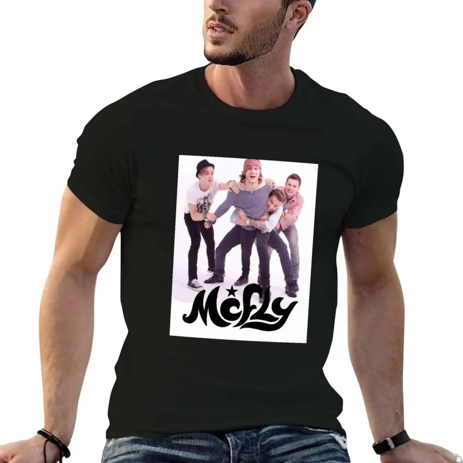McFly Fun Band Merch T-Shirt blue archive shirts graphic tees clothing for men