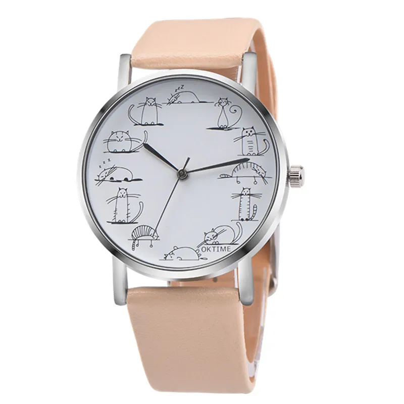 UTHAI CQ05  Kids Children's Watch Cat Multi-color Quartz Wrist Watch for Girl student Students rosette Watches Colorful child