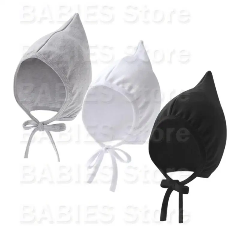 

C9GB Infants Male Female Hospital Hat Windproof Tie Rope Ear Protections Caps