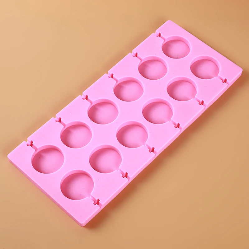 Cute Flower And Round Lollipop Silicone Mold DIY Fondant Mold Chocolate Fudge Mold Baking Utensils Cake Mold Kitchen Accessories