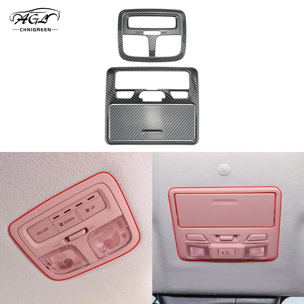 ABS Carbon Fiber Color Reading Lamp Frame Trim Cover Interior Decorative for Mitsubishi Strada Triton L200 2019-2022