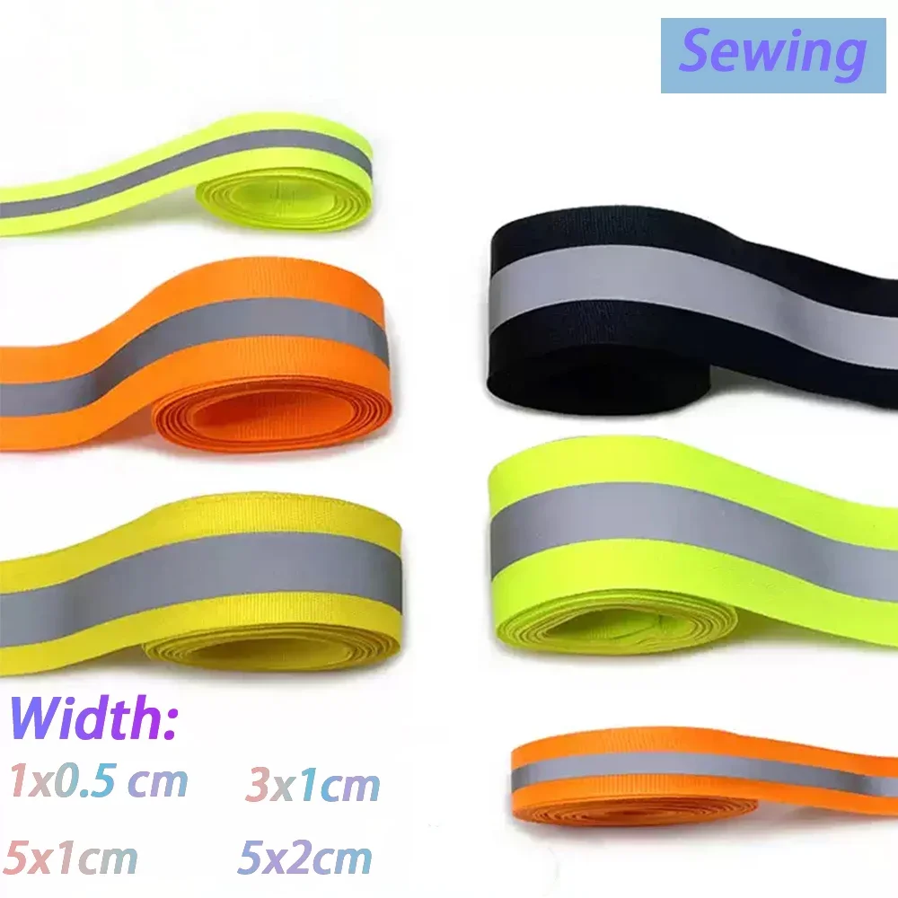 10~30Meters Width 1/3/5cm PVC Reflective Lattice Band Tape Night Warning Safety Sewing Material Traffic Garment Accessories  DIY