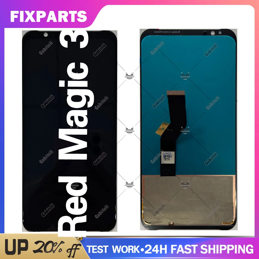 

6.65"Tested For ZTE Nubia Red Magic 3 LCD NX629J_V1 Display Touch Screen Digitizer Assembly For Nubia Red Magic 3S LCD Display