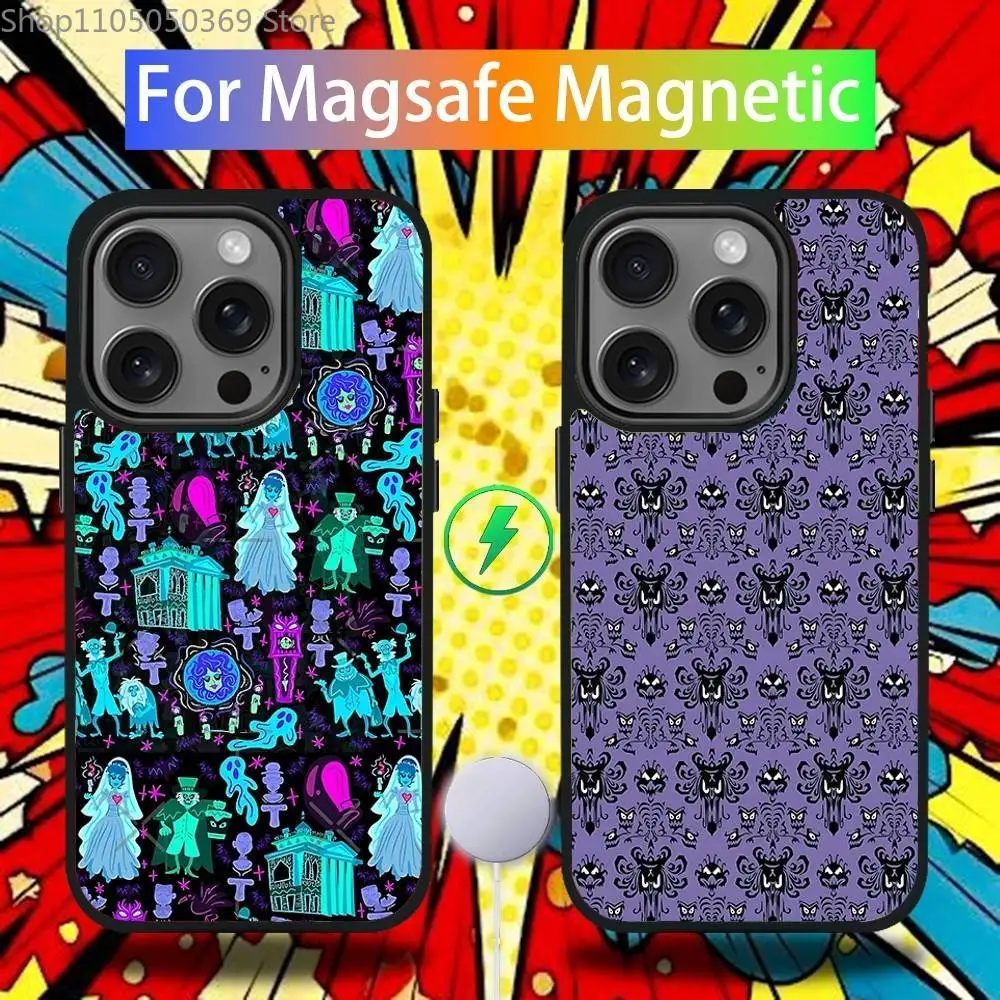

Horror Ghost Pattern Phone Case For iPhone 17,16,15,14,13,12,11,Pro,Max,Plus,Mini,SE4,E Magnetic Magsafe Wireless Charging