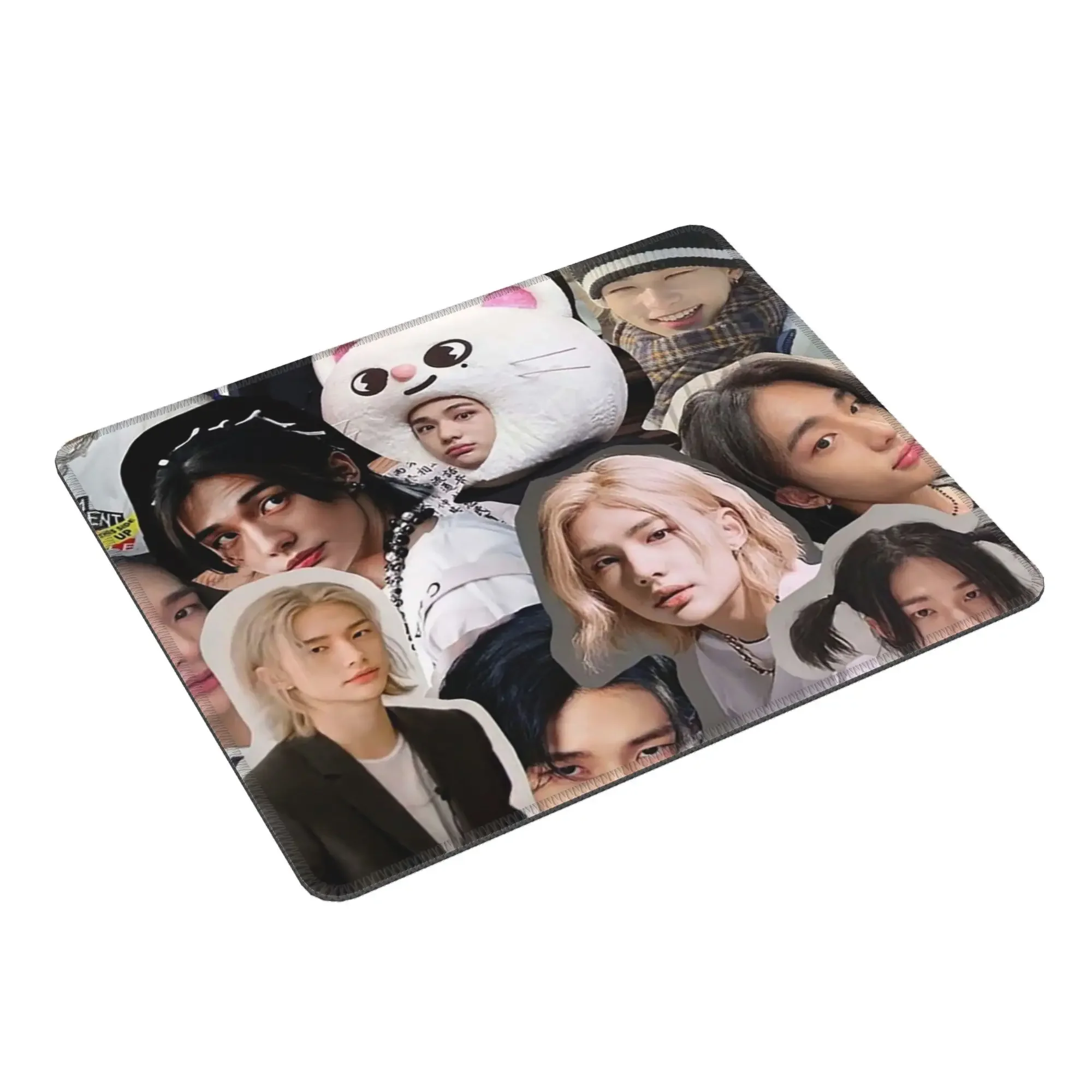 Hyunjin Collage Mouse Pad Computer Keyboard Mouse Mat Gamer PC Laptop Desk Mat Office Accessories Table Mats