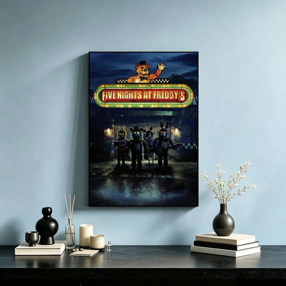 Fnaf Five Nights At Freddys M  Poster Waterproof Wall Art Sticker For Bar Living Room Vintage Decor High Quality Print Gift