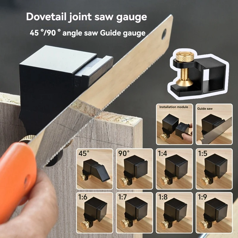 ABBN-Dovetail Jigs สําหรับงานไม้,Dovetail Jig Marker,คู่มือการเลื่อยคู่,ตัดข้อต่อไม้ได้อย่างง่ายดาย,คู่มือการเลื่อยมือแม่เหล็ก