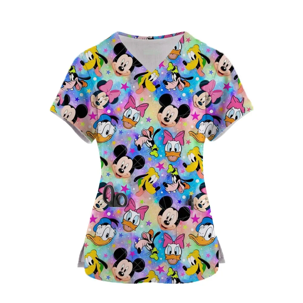 

Mickey Mouse Medical Blouses Surgical Gowns Doctor Pediatric Nurse Nursing Scrub Cartoon Printed Veterinary Uniform Dental Scrub