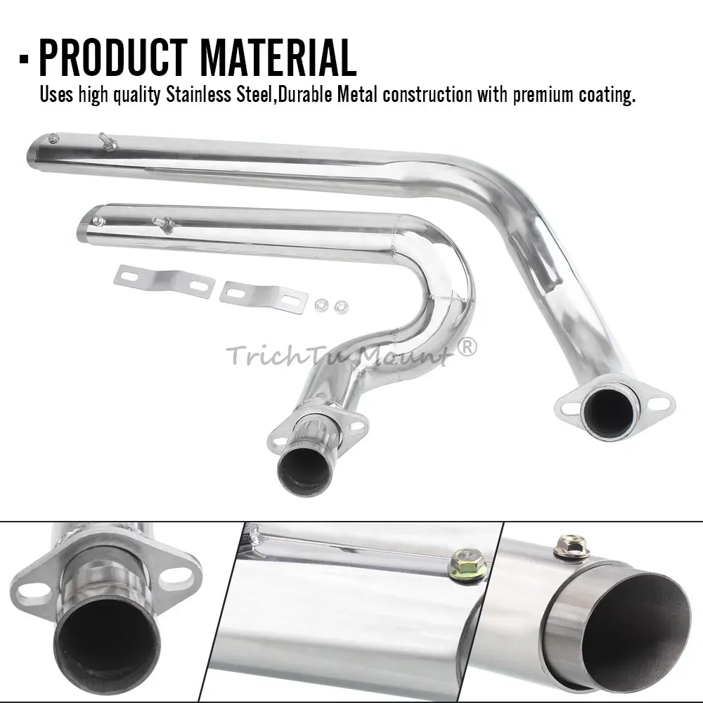 Motorcycle Part Duals Exhaust Full System Muffler For Honda Steed Shadow VT400 VT600 VLX400 VLX600 VT400C VT 400 VT600C VLX 600