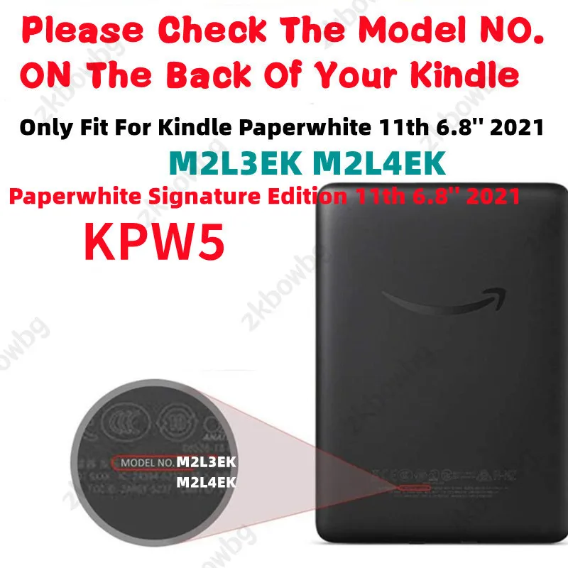 Case for Kindle Paperwhite 11th Generation 6.8 Inch 2021 Signature Edition With Hand Strap Ebook Auto Wake Sleep M2L3EK M2L4EK