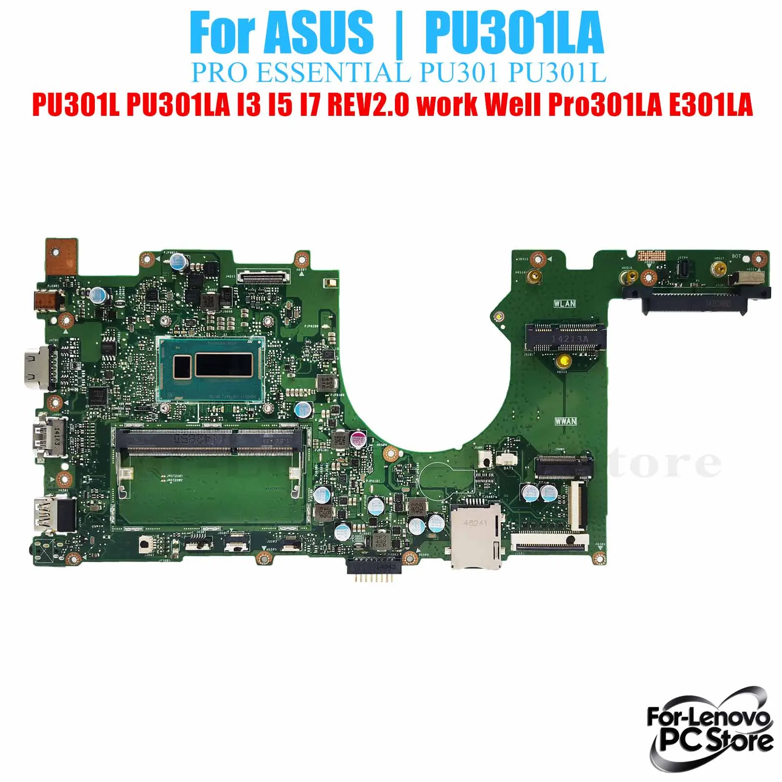

PU301LA для ASUS ASUSPRO ESSENTIAL Pro E301LA PU301LA PU301L Pro301LA E301LA материнская плата ноутбука