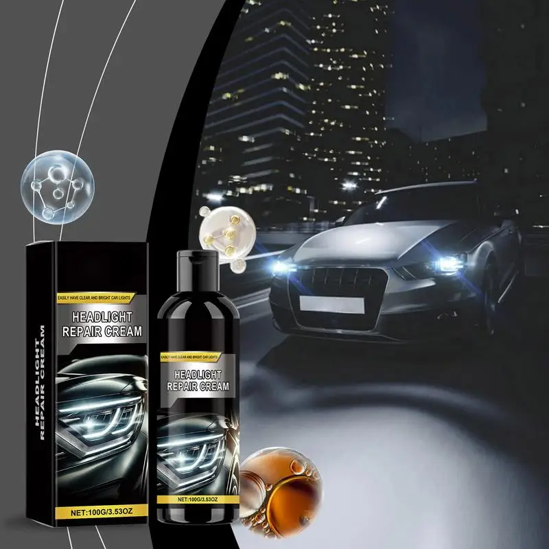 Car Headlight Refurbishment Paste Auto Headlight Cleaner Car Restoration Cream Automotive Care Remove Oxidation Headlight Polish - Image 3