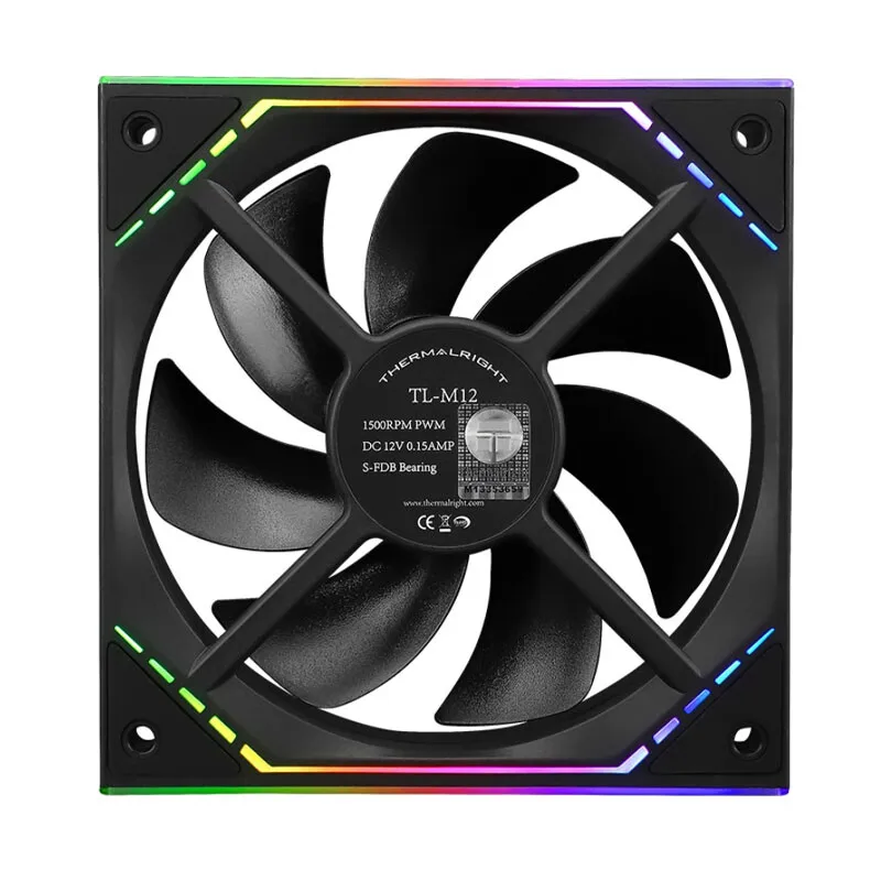 Thermalright TL-M12 120mm Case Fan 5V/3PIN ARGB Infinite Frame Fan S-FDB Bearing Quiet PWM Cooling Fan