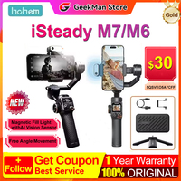 Hohem iSteady M7 M6 3-Axis Handheld Stabilizer hohem m7 Gimbal for Smartphone w Magnetic Fill Light Face Tracking