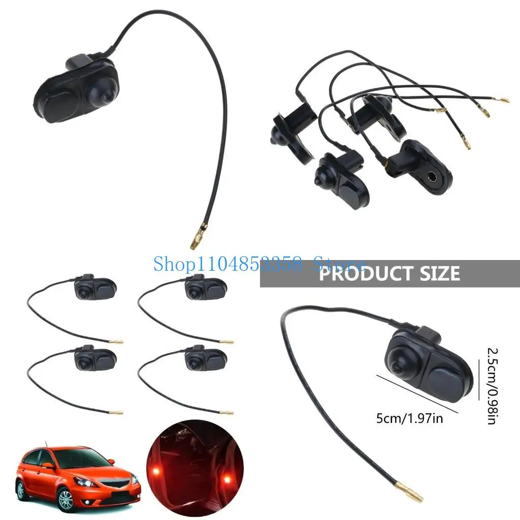 

652F Пакет из 4 простых в использовании кнопки «Переключатели лампы» Многофункциональная кнопка выключателя света дверного