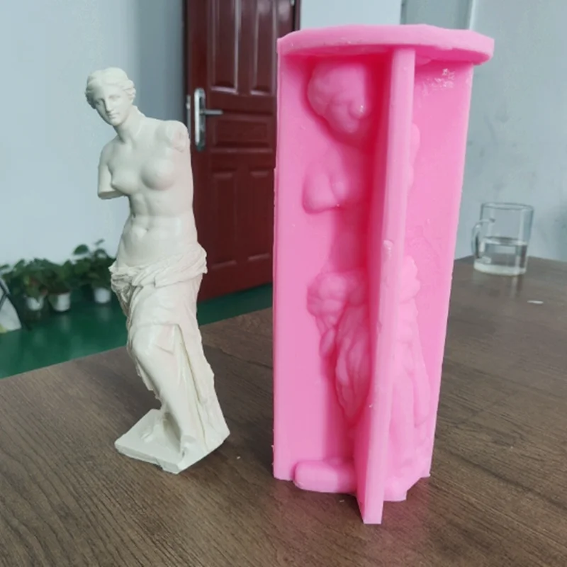 Large 25cm DIY Armless Venus candle silicone mold Venus goddess statue gypsum silicone mold Home decoration resin silicone mold