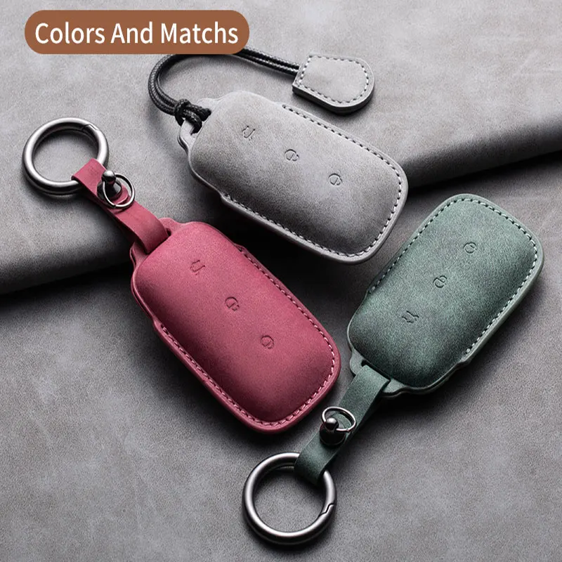 For Geely Kulrey Hawk GX7 NL3 SUV GT GC9 Leather Car Key Case Auto Smart Remote KeyChain Cover Shell Keyrings Holder Accessories image 3