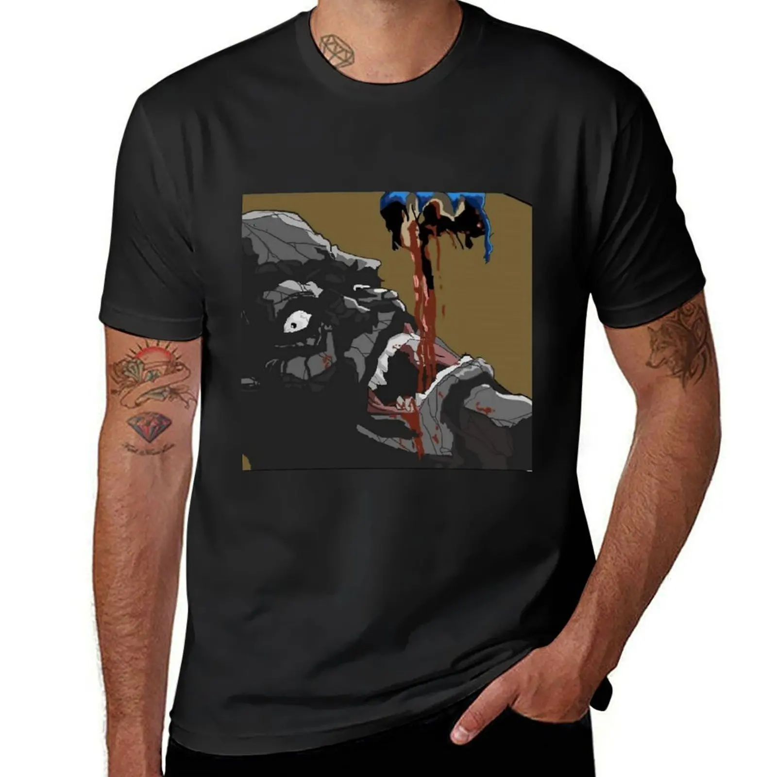 Ninja Scroll Tessai T-Shirt Blouse hippie clothes men clothing