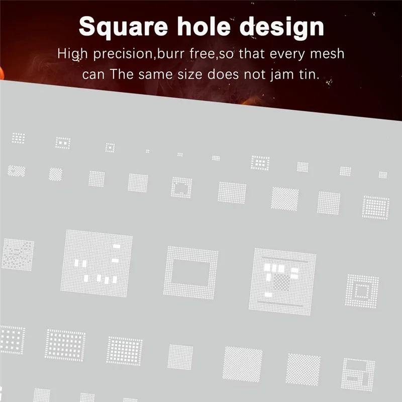 LICE-BGA Rebيعادل الاستنسل آيفون 15 سلسلة وحدة المعالجة المركزية IC زراعة القصدير قالب شبكة معدنية اللوحة الأم