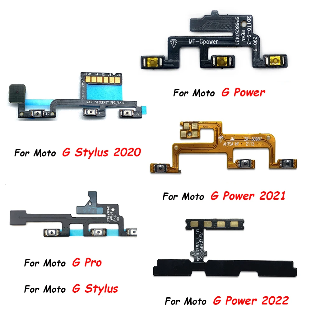 

Кнопка включения/выключения питания Кнопка регулировки громкости гибкий кабель для Moto G 5G Plus стилус питания 2022 Play Pure 2021 G Fast