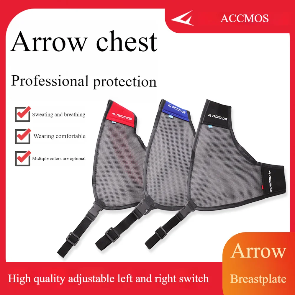 ACCMOS Archery Chest Protector Wear Resistant Easy to Put On and Take Off Protective Equipment Left and Right Interchangeable