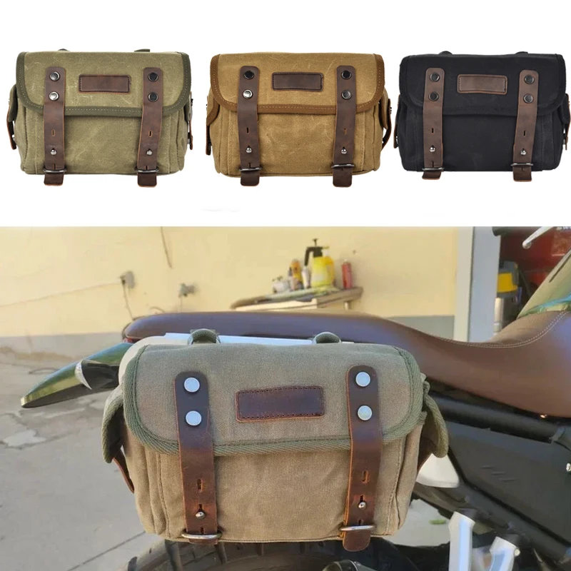 

Винтажная сумка для мотоциклов и аксессуаров, Боковая Сумка, седельная сумка для мотоцикла, седельная сумка для мотоцикла, водонепроницаемая сумка через плечо