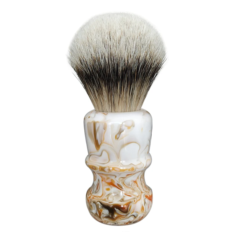 Dscosmetic 24mm Coffee silvertip badger hair shaving brush for man wet shaving