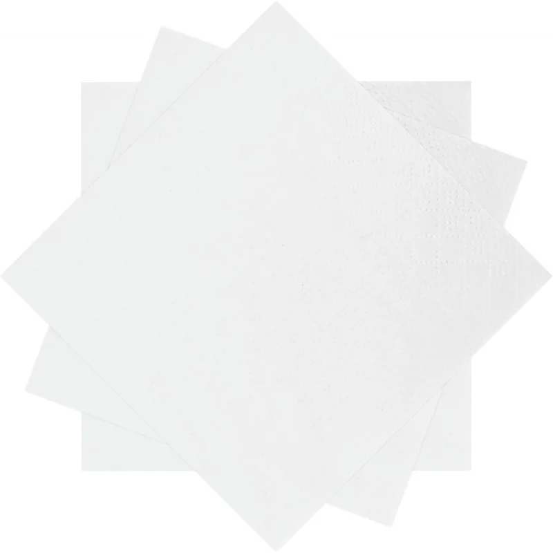 

100pcs White Beverage Napkin、Disposable Party Napkins，Suitable evening dining、Wedding、Birthday Party、Graduation Ceremony