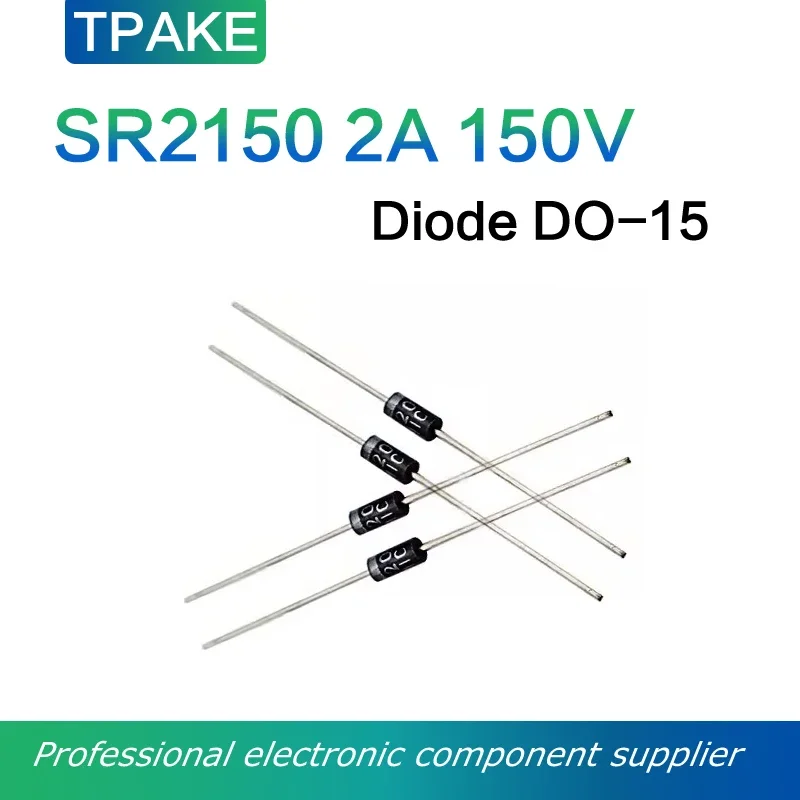 50pcs SR2150 SB2150 2A 150V DO-15 Schottky Diodes