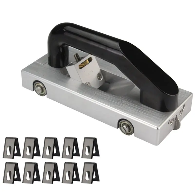 

U-Type Blade PVC Leather Floor Grooving Tool Slotting Pull Hand Tool Wheeled Vinyl Groover Floor Slotter