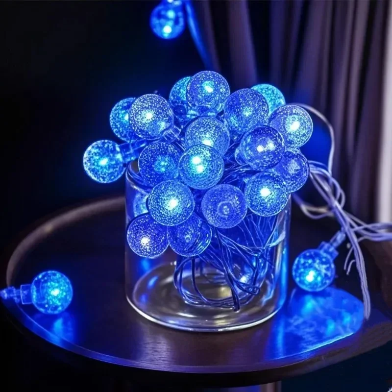 Bubble Ball Light USB/Battery Box String Crystal Bead Ball Fairy String Light Wedding Party Christmas 1.5/3/6M 10/20/40lights