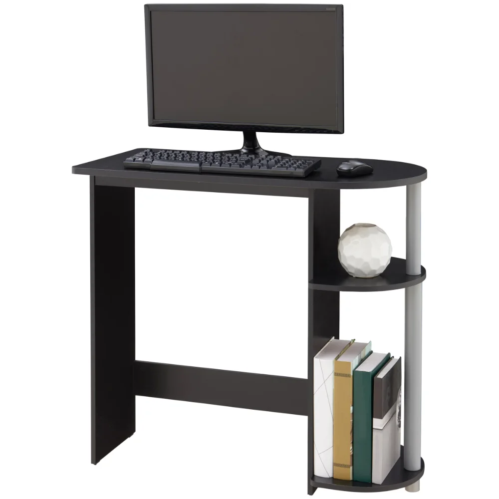 2023 Mainstays Computer Desk with Built-in Shelves, Multiple Colors
