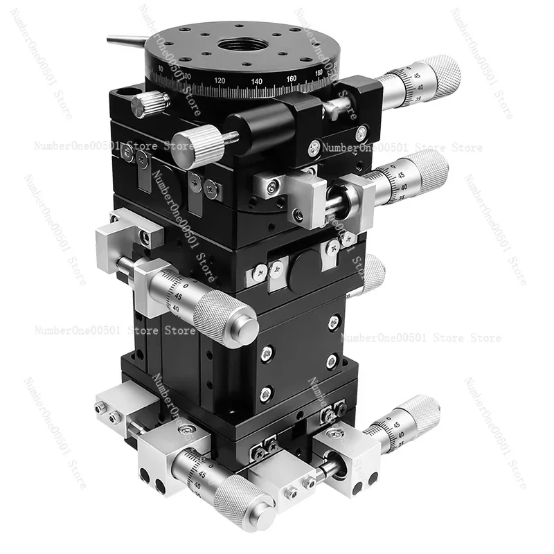 XYZABR Six-dimensional Optical Fine-tuning Platform 60 * 60 Table Six-axis Combined High-precision Manual Displacement Sliding