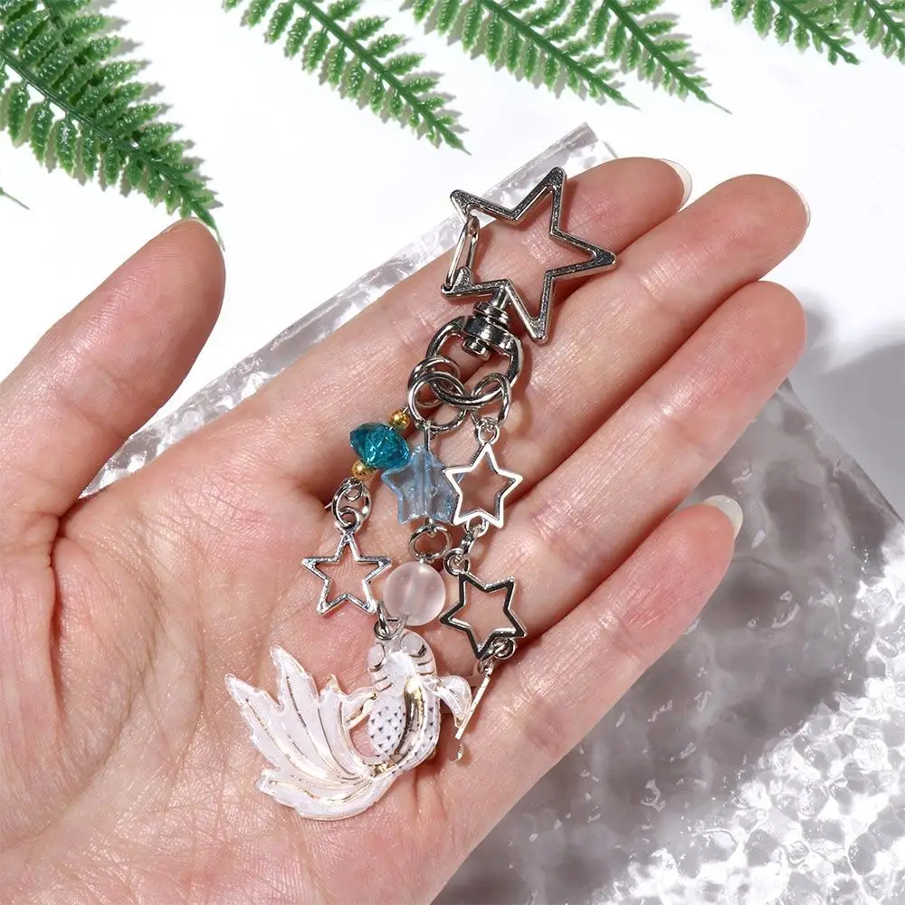 

Spice Girl Style Koi Star Bead Chain Sea Theme Handmade Lucky Charm Phone Pendant Little Fish Anime