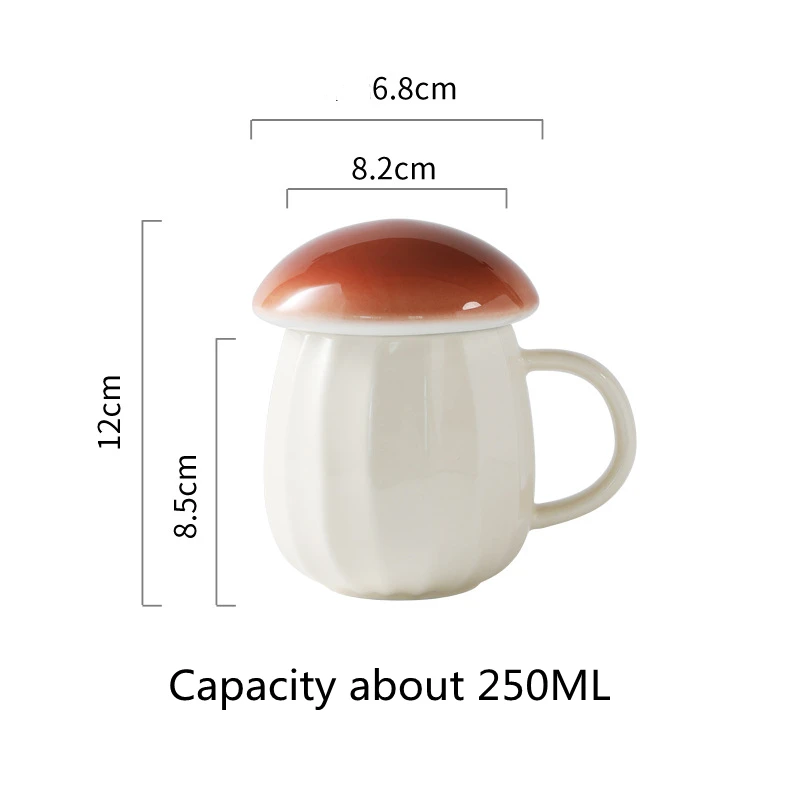 Ceramic Coffee Mugs Nordic Creative Cup Mushroom Theme Water Bottle Ceramic Kawaii Kids Breakfast Oat Milk Mugs tea cup